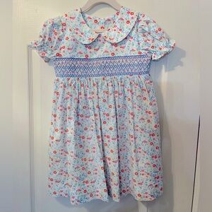 Floral Girls Smocked Dress